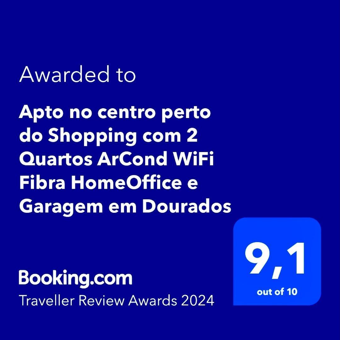 Apto No Centro Perto Do Shopping Com 2 Quartos De Casal Arcond Wifi Fibra Homeoffice E Garagem Em Dourados Exteriér fotografie